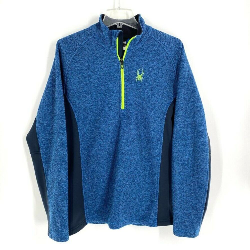 Spyder Outbound Mens 1/2 Zip Activewear Core Sweater Sweatshirt Outdoor‎ Blue L